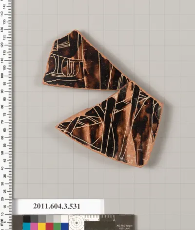 Terracotta fragment of a column-krater (bowl for mixing wine and water)