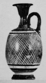 LEKYTHOS (SOUTH ITALIAN, GNATHIAN, BLACK GLAZE)