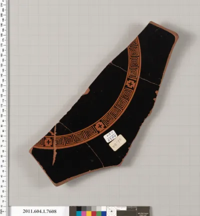 Terracotta fragment of a kylix (drinking cup)