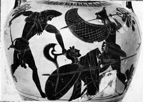 AMPHORA, NECK (ATHENIAN, BLACK-FIGURE)