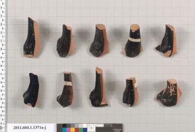 Terracotta fragments of kylikes (drinking cups)