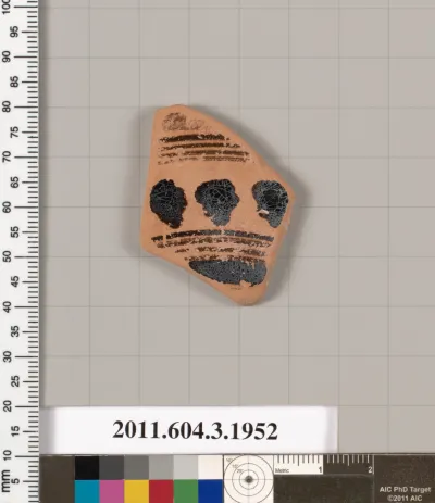 Terracotta fragment of a kylix: Droop cup (drinking cup)