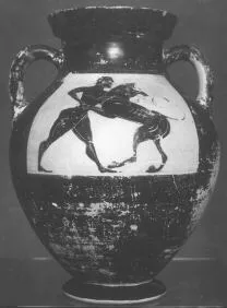 AMPHORA, BELLY, TYPE B (ATHENIAN, BLACK-FIGURE)