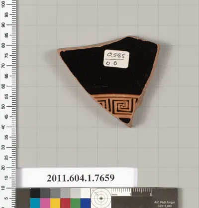 Terracotta fragment of a kylix (drinking cup)