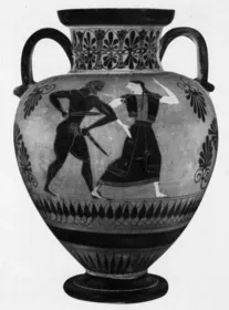 AMPHORA, NECK (ATHENIAN, BLACK-FIGURE)