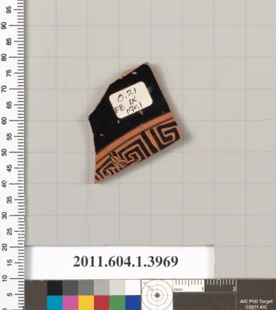 Terracotta fragment of a kylix (drinking cup)