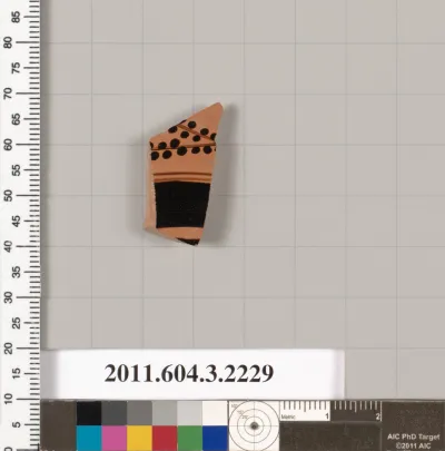 Terracotta fragment of a kylix (drinking cup)