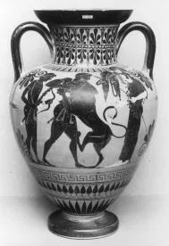 AMPHORA, NECK (ATHENIAN, BLACK-FIGURE)