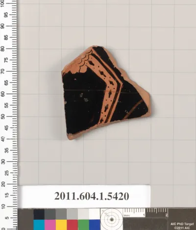 Terracotta fragment of a kylix (drinking cup)