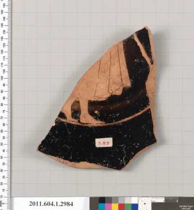 Terracotta fragment of a kylix (drinking cup)