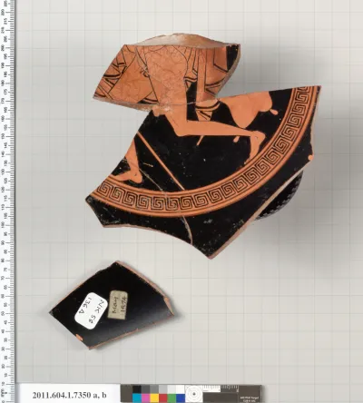 Terracotta fragments of a kylix (drinking cup)
