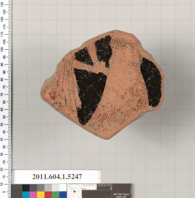 Terracotta fragment of a kylix (drinking cup)