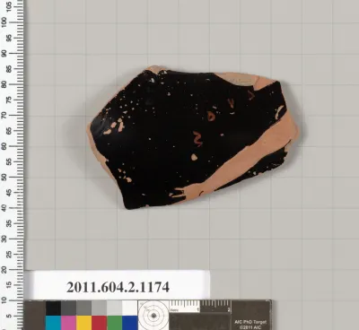 Terracotta fragment of a hydria: kalpis (water jar)?