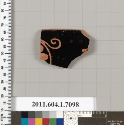 Terracotta fragment of a kylix (drinking cup)