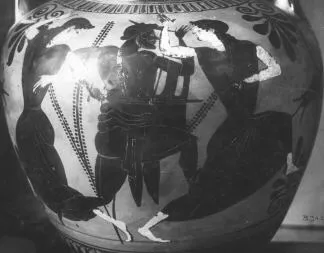 AMPHORA, NECK (ATHENIAN, BLACK-FIGURE)