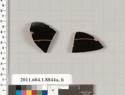 Terracotta fragments of kylikes (drinking cups)