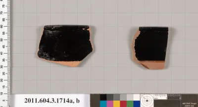 Terracotta rim fragments of kylikes: Band cups (drinking cups)