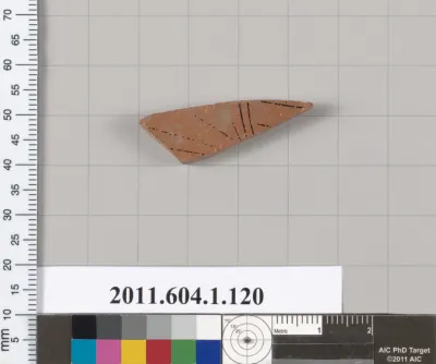 Terracotta fragment of a kylix (drinking cup)