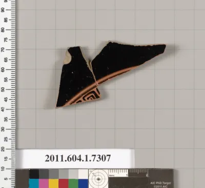 Terracotta fragment of a kylix (drinking cup)