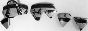SKYPHOS, FRAGMENT (ATHENIAN, BLACK-FIGURE)