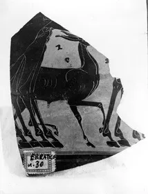 AMPHORA (?), FRAGMENT (ATHENIAN, BLACK-FIGURE)