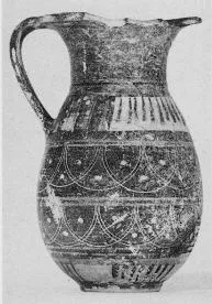 OLPE (ETRUSCO-CORINTHIAN, BLACK PATTERN)