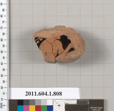 Terracotta fragment of a kylix (drinking cup)