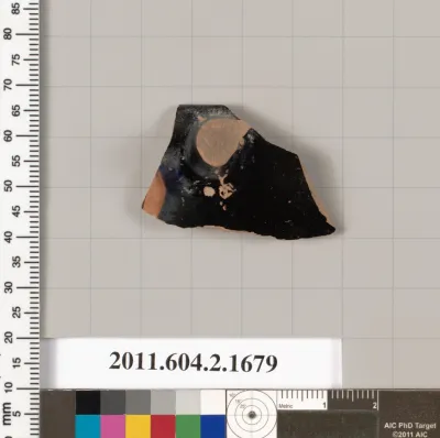 Terracotta rim fragment of a skyphos (deep drinking cup)