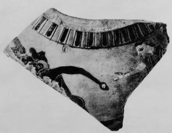 HYDRIA, FRAGMENT (ATHENIAN, BLACK-FIGURE)