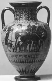 AMPHORA, NECK (ATHENIAN, BLACK-FIGURE)