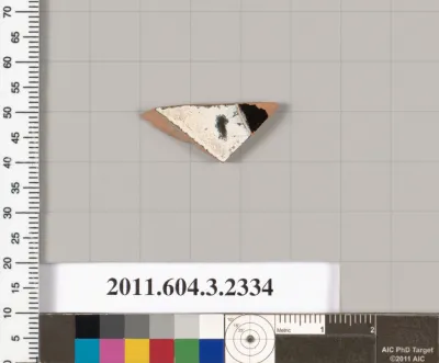 Terracotta fragment of a kylix: eye-cup (drinking cup)