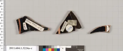 Terracotta fragments of kylikes (drinking cups)