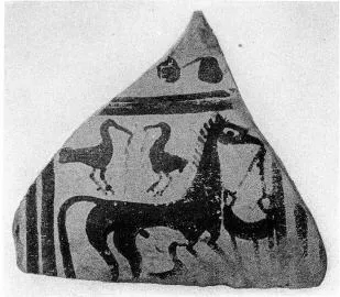 KRATER, FRAGMENT (CYCLADIC, SILHOUETTE)