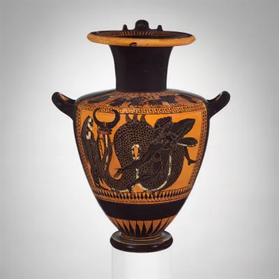 Terracotta hydria (water jar)