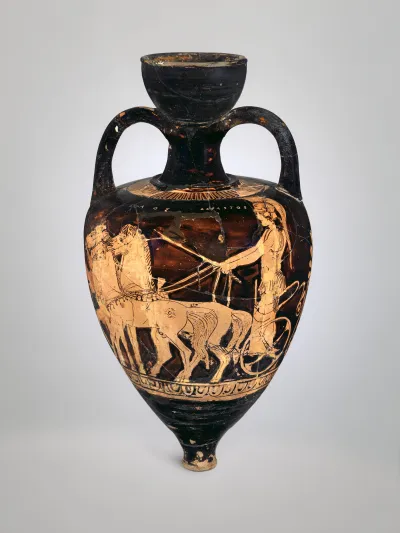 Terracotta amphoriskos (flask)
