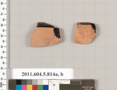 Terracotta rim fragments of kylikes (drinking cups)