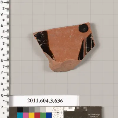 Terracotta fragment of a calyx-krater (bowl for mixing wine and water) or column-krater (bowl for mixing wine and water)