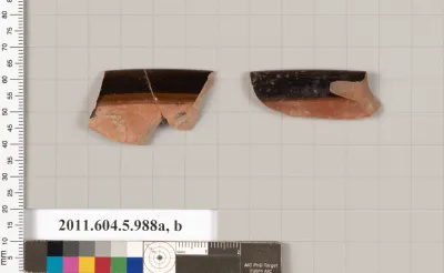 Terracotta rim fragments of kylikes (drinking cups)