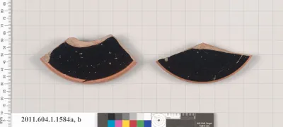 Terracotta fragments of kylikes (drinking cups)