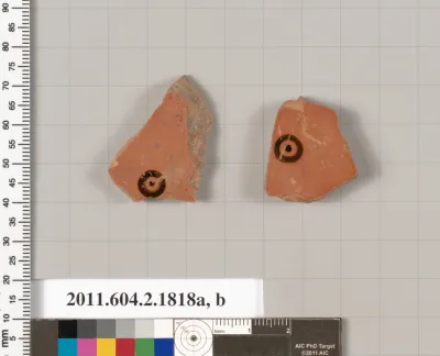 Terracotta fragments of skyphoi (deep drinking cups)