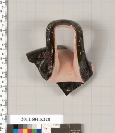 Terracotta rim fragment of a kylix (drinking cup)
