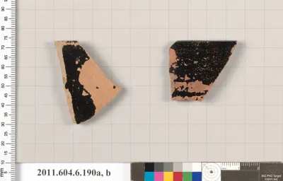 Terracotta rim fragments of skyphoi (deep drinking cups)
