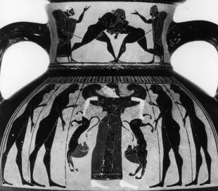 AMPHORA, NECK (ATHENIAN, BLACK-FIGURE)