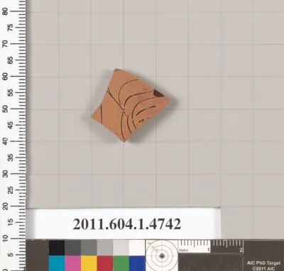 Terracotta fragment of a kylix (drinking cup)