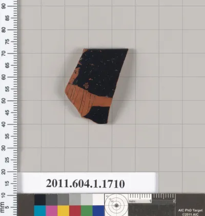 Terracotta rim fragment of a kylix (drinking cup)