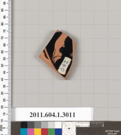 Terracotta fragment of a kylix (drinking cup)