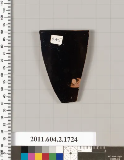 Terracotta rim fragment of a skyphos (deep drinking cup)