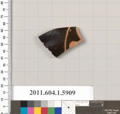 Terracotta fragment of a kylix (drinking cup)