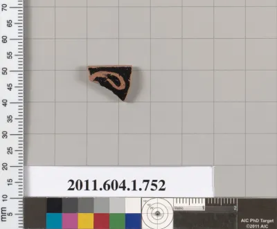 Terracotta rim fragment of a kylix (drinking cup)