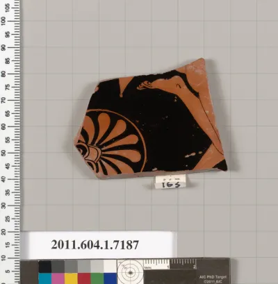 Terracotta fragment of a kylix (drinking cup)